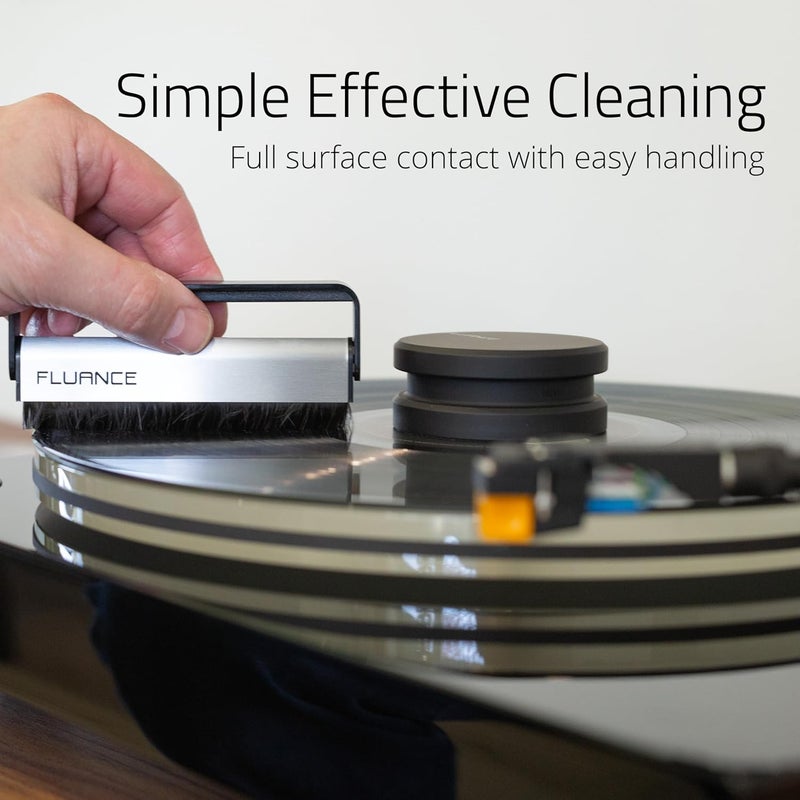 Fluance Anti-Static Carbon Fiber Record Cleaning Brush - Safely Removes Dust & Static from Vinyl Records to Preserve Sound Quality and Reduce Pops, Crackles, Surface Noise (VB50) - Image 5